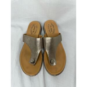 Kork-ease size 6 gold leather jacket thong Sandels